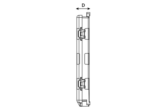 Customer Connection Enclosure (side view) drawing