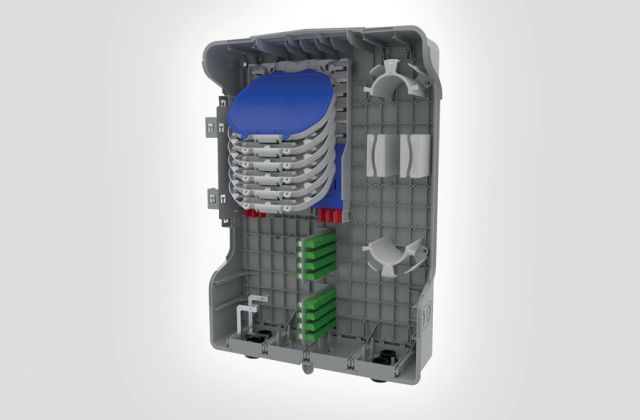 Internal view of the MDU - S5 Connectorised Enclosure