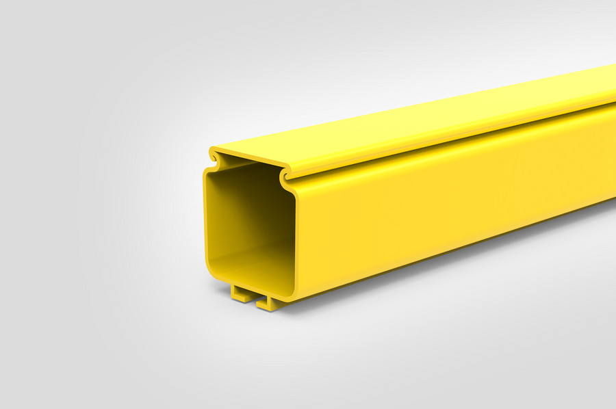 100 mm gerader Kanal mit Abdeckung.