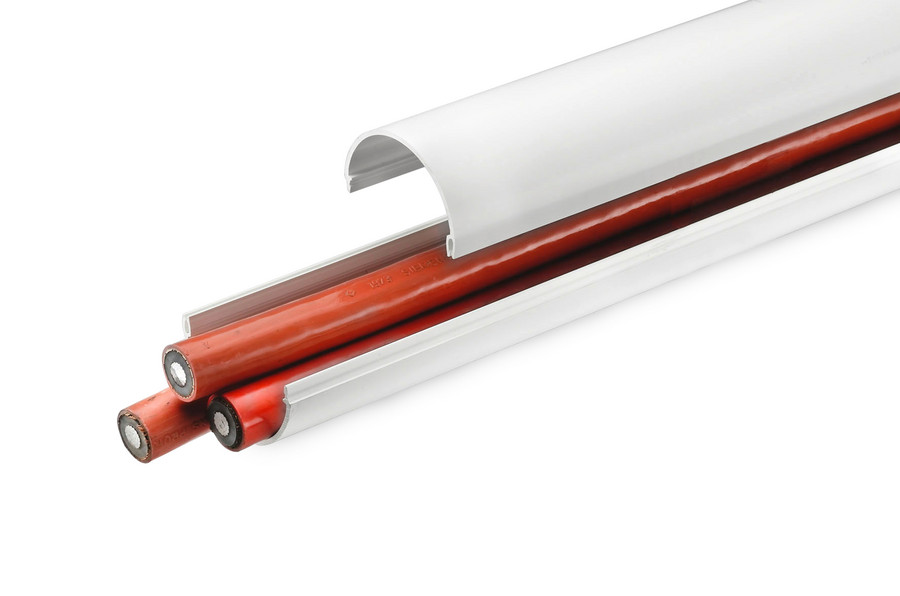 Schutzrohr-Halbschalen HS schützen Kabel bei der Obererdverlegung.